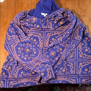 BP Blue Hoodie with Gold Patterns